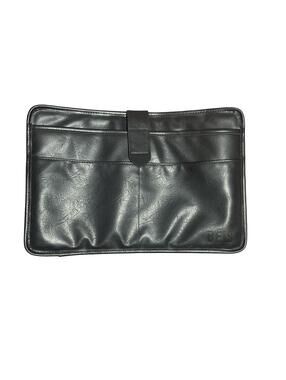 BÉIS Black Faux Leather‎ Laptop Sleeve / Travel Document Organizer Case